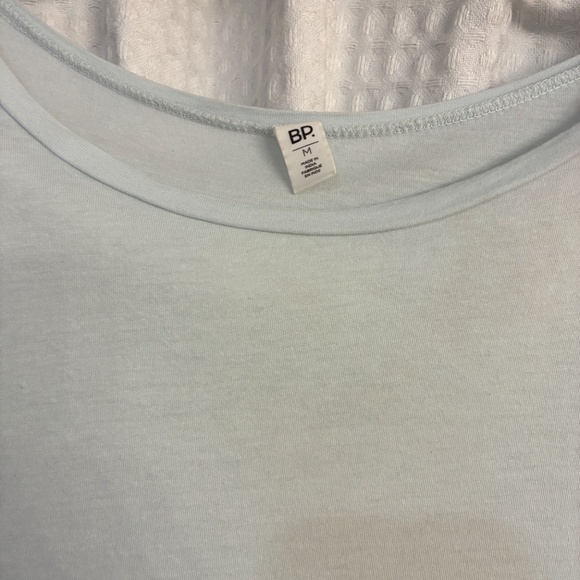 BP Light Blue Peplum Short Sleeve Top Size Medium - Picture 4 of 6